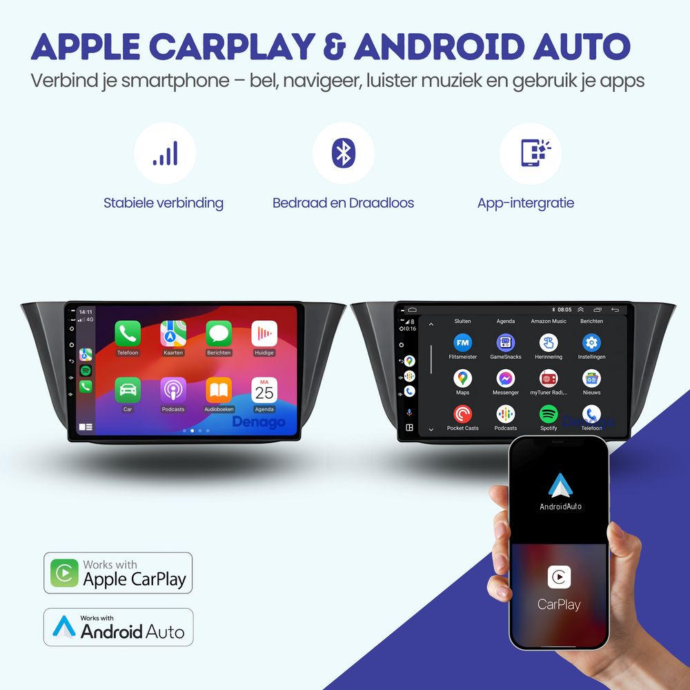Radio para coche Iveco Daily CarPlay | 2021 a 2025 | Denago DNG-A76 | 9 pulgadas | Androide 13 | CarPlay inalámbrico y Android Auto
