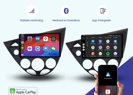 Ford Focus | Fiësta | Autoradio | 1995 t/m 2004 | Android 13 & CarPlay
