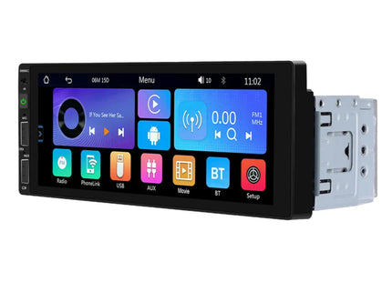 1-DIN | Autoradio | Touchscreen | Android 13 | CarPlay & Android Auto | Bluetooth | 2GB RAM | 64GB Opslag