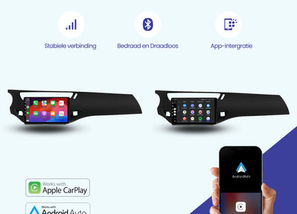 Citroën C3 & DS3 CarPlay autoradio | 2010 t/m 2017 | Denago DNG-A60 | 9 inch | Android 13 | Draadloos CarPlay & Android Auto