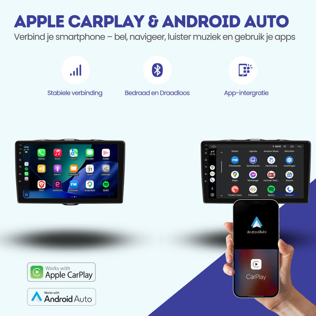 Alfa Romeo Giulietta CarPlay autoradio | 2014 t/m 2020 | Denago DNG-A450 | 9 inch | Android 13 | Draadloos CarPlay & Android Auto