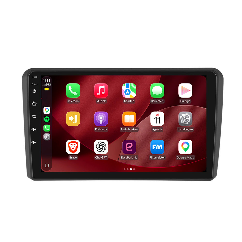 Audi A3 | Android 15 | 9 inch Autoradio | 2004 t/m 2013 | CarPlay & Android Auto