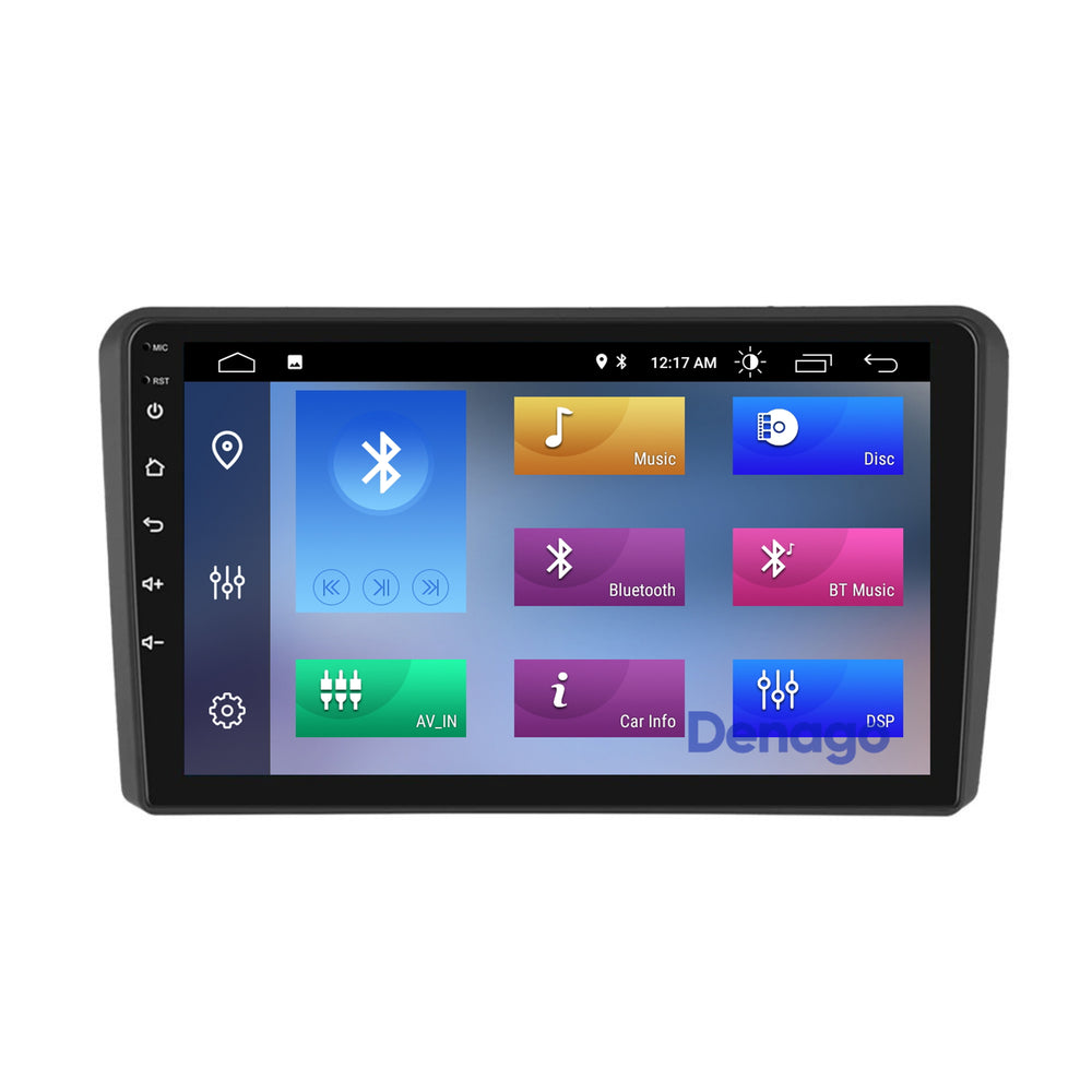 Radio para coche Audi A3 CarPlay | 2004 a 2013 | Denago DNG-A25 | 9 pulgadas | Androide 13 | CarPlay inalámbrico y Android Auto
