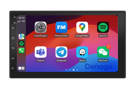 Universeel 2-DIN CarPlay autoradio | Denago DNG-1152 | 7 inch | 4+64GB | Android 13 | Draadloos CarPlay & Android Auto
