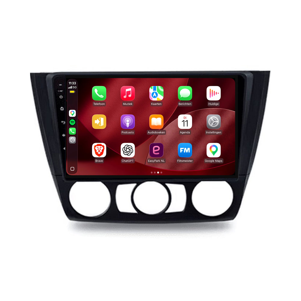 BMW 1-serie-radio med CarPlay och Android Auto | 2004–2012 | 9 tum | Android 15 | CTX-7298