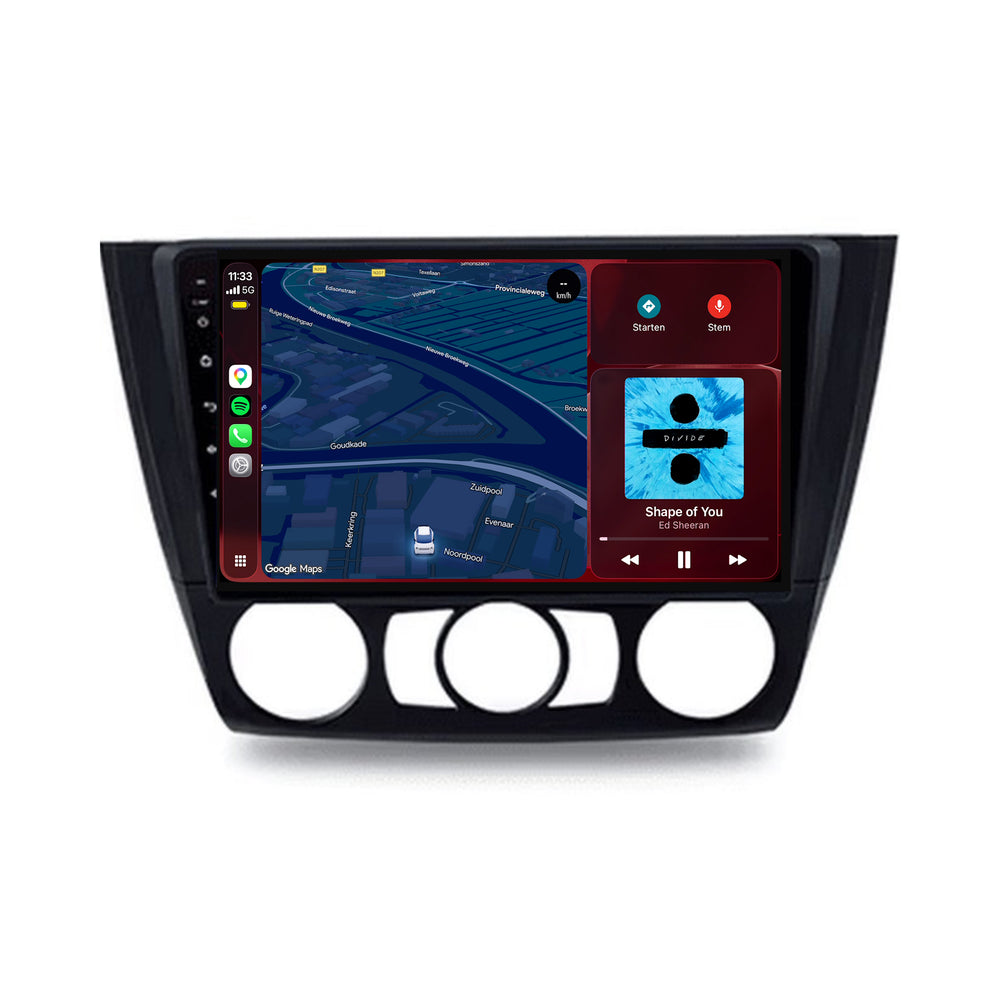 BMW 1-serie-radio med CarPlay och Android Auto | 2004–2012 | 9 tum | Android 15 | CTX-7298