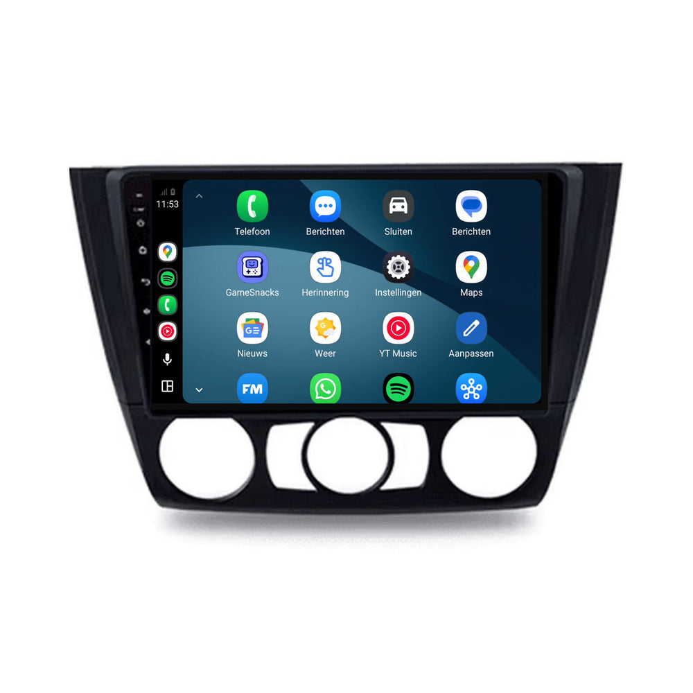 BMW 1-serie-radio med CarPlay och Android Auto | 2004–2012 | 9 tum | Android 15 | CTX-7298