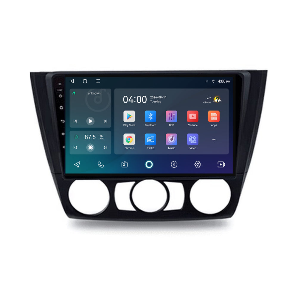 BMW 1-serie-radio med CarPlay och Android Auto | 2004–2012 | 9 tum | Android 15 | CTX-7298