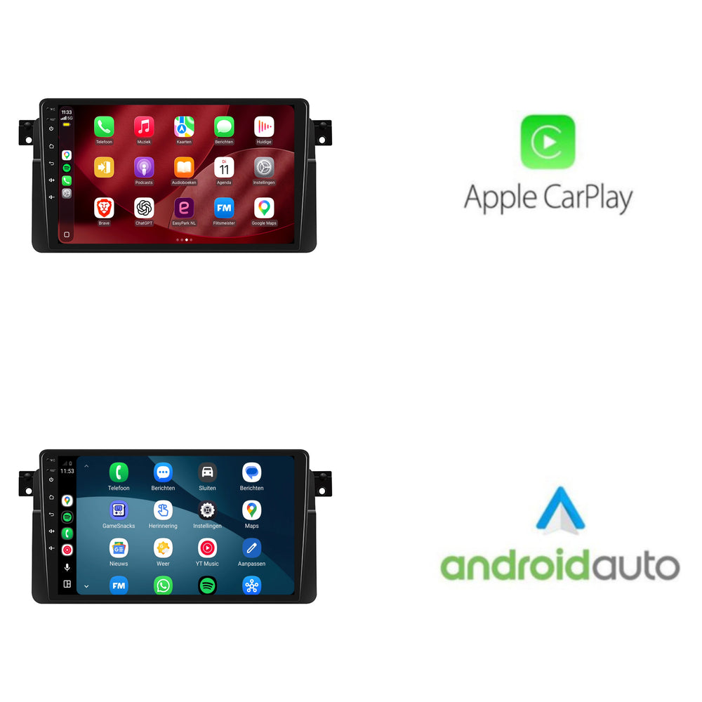 BMW 3-serie E46 | Android 15 | 9 inch Autoradio | 1999 t/m 2005 | CarPlay & Android Auto
