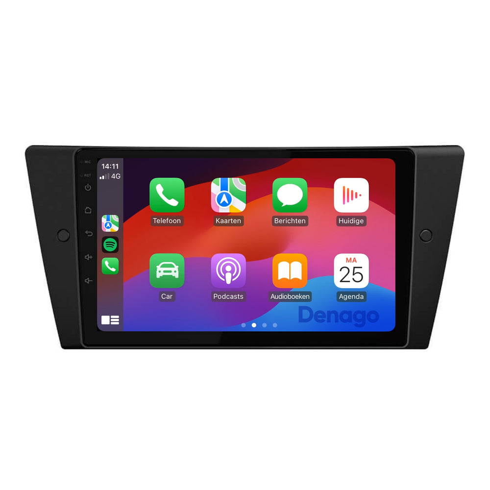 BMW 3 Serie CarPlay autoradio | 2005–2013 | Denago DNG-A72 | 9 inch | Android 13 | Draadloos CarPlay & Android Auto