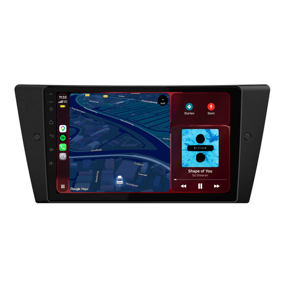 BMW 3 Serie E90/E91/E92/E93 | Android 15 | 9 inch Autoradio | 2005 t/m 2013 | CarPlay & Android Auto