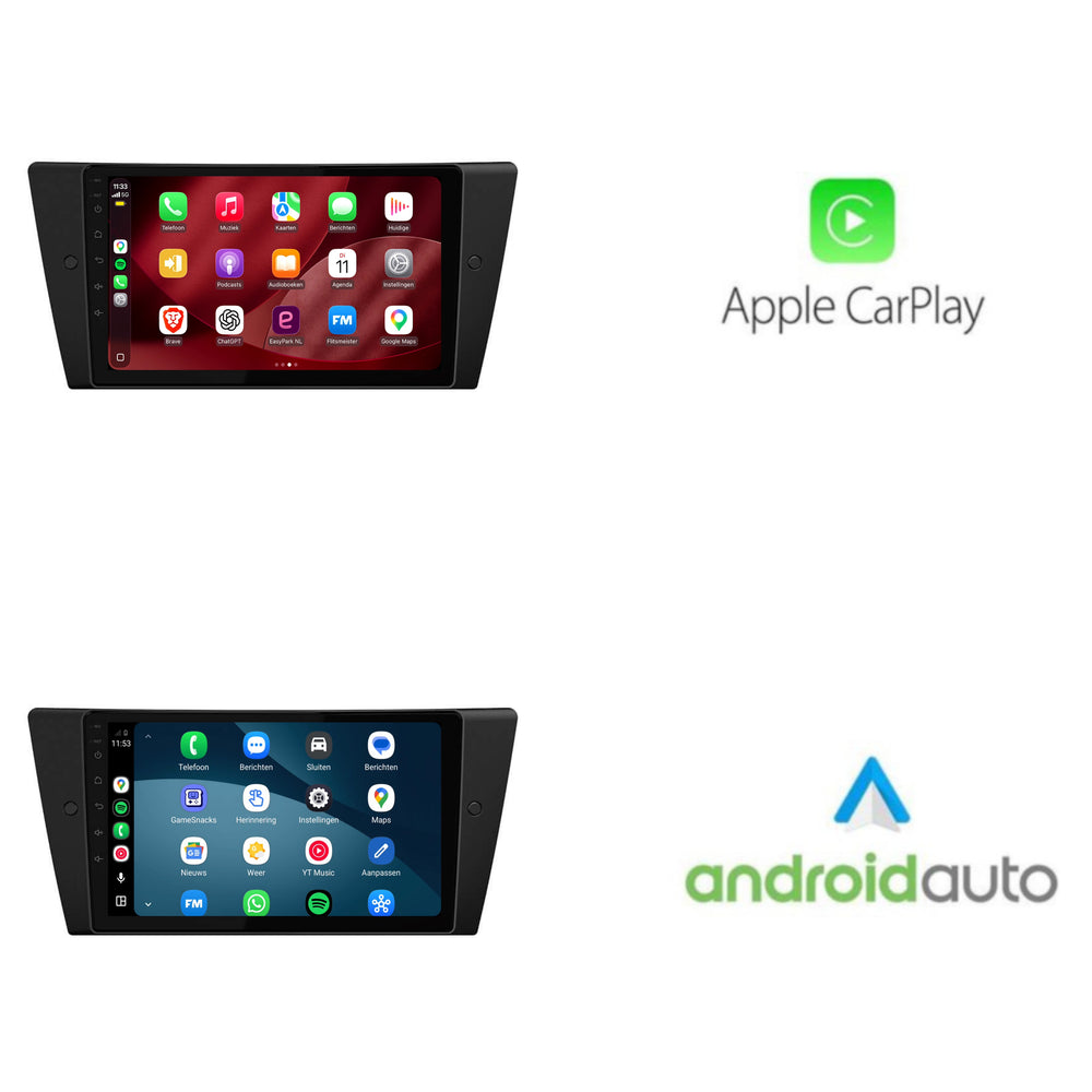 BMW 3 Serie E90/E91/E92/E93 | Android 15 | 9 inch Autoradio | 2005 t/m 2013 | CarPlay & Android Auto