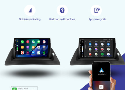 Renault Kangoo CarPlay autoradio | 2015 t/m 2018 | Denago DNG-A390 | 9 inch | Android 13 | Draadloos CarPlay & Android Auto