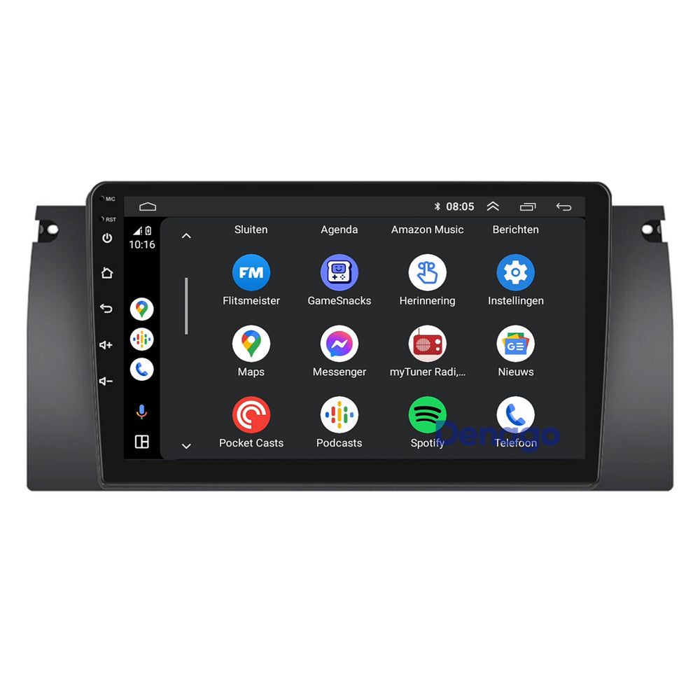 BMW X5 CarPlay autoradio | 1999 t/m 2005 | Denago DNG-A301 | 9 inch | Android 13 | Draadloos CarPlay & Android Auto