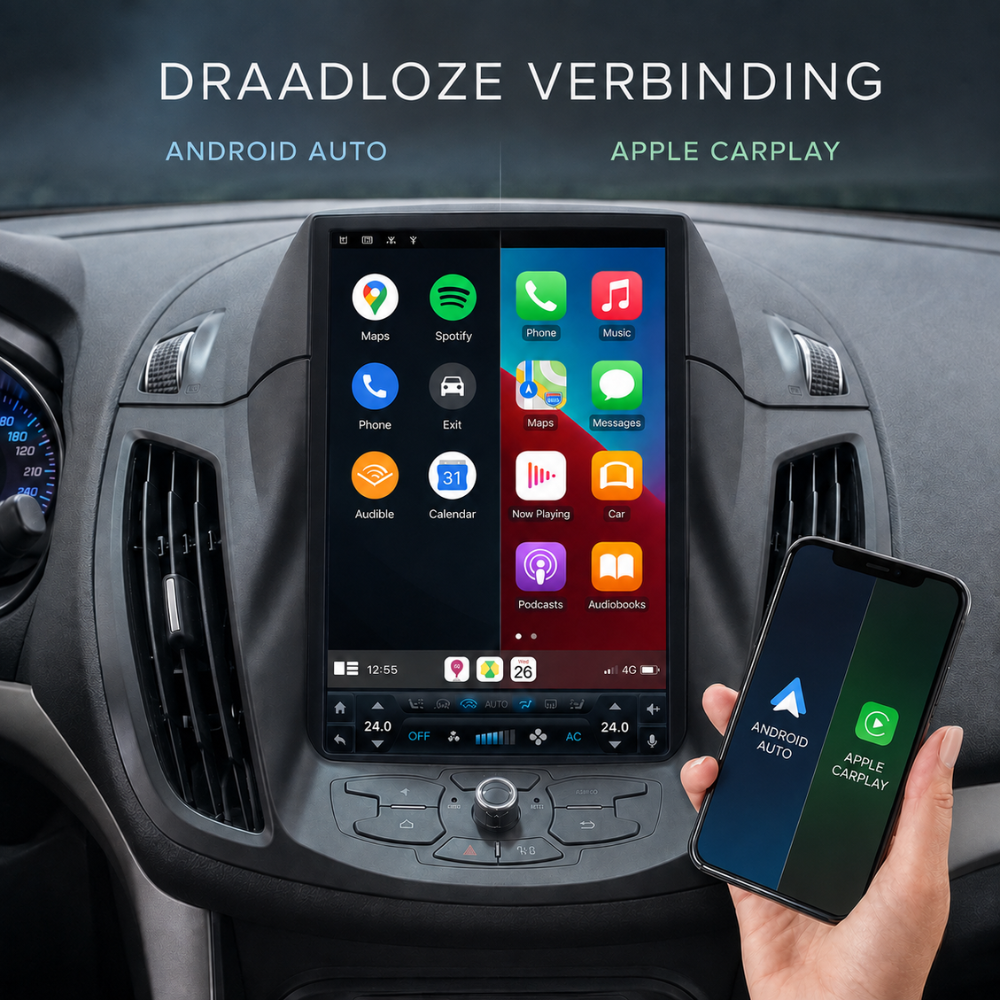 Ford Kuga | 9.7 inch Tesla Style Autoradio | 2013 t/m 2017 | CarPlay & Android Auto