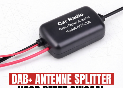 DAB+ Antenne Splitter Adapter | Actieve FM/DAB | SMB | Plug & Play