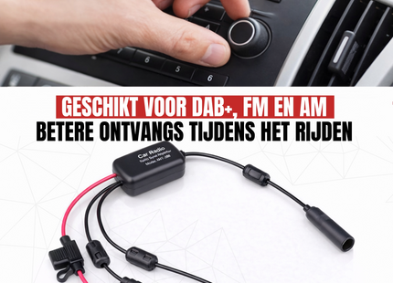 DAB+ Antenne Splitter Adapter | Actieve FM/DAB | SMB | Plug & Play