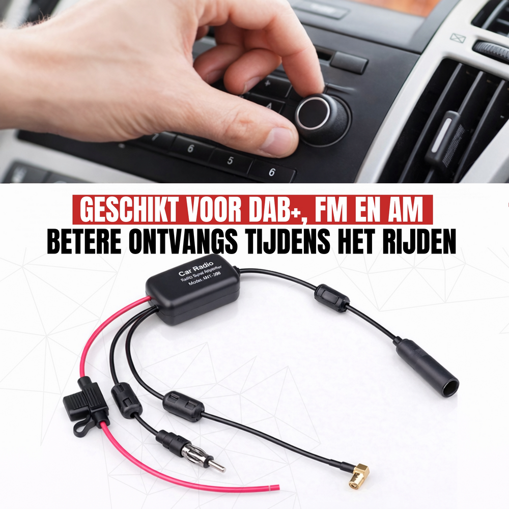 DAB+ Antenne Splitter Adapter | Actieve FM/DAB | SMB | Plug & Play