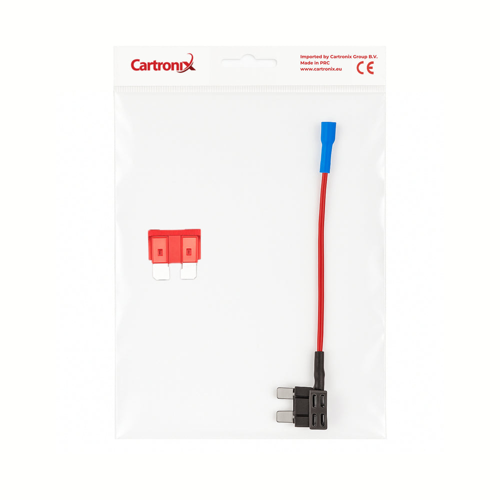Cartronix CTX-3421 Mini portafusibles doble - Incluye fusible enchufable de 10 A