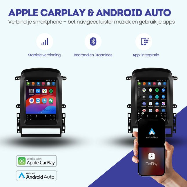 Chevrolet Captiva Sport CarPlay autoradio | 2006 t/m 2012 | Denago DNG-A436 | 9.7 inch | Android 13 | Draadloos CarPlay & Android Auto