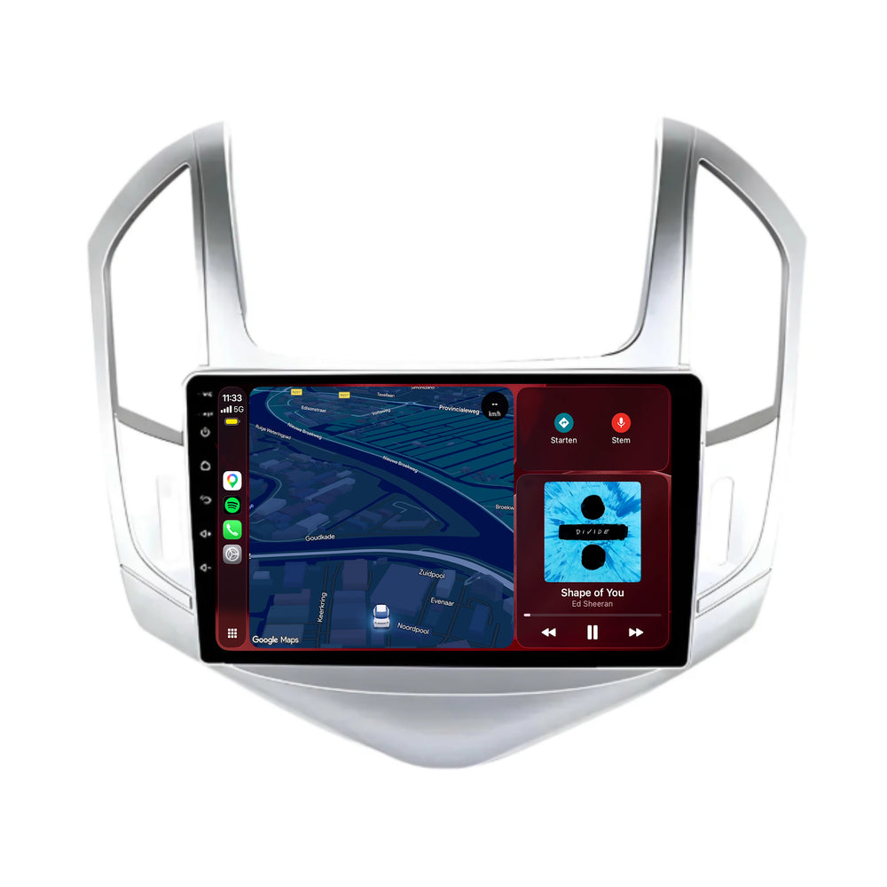 راديو Chevrolet Cruze مع CarPlay وAndroid Auto | 2012–2014 | 9 بوصة | Android 15 | CTX-7324
