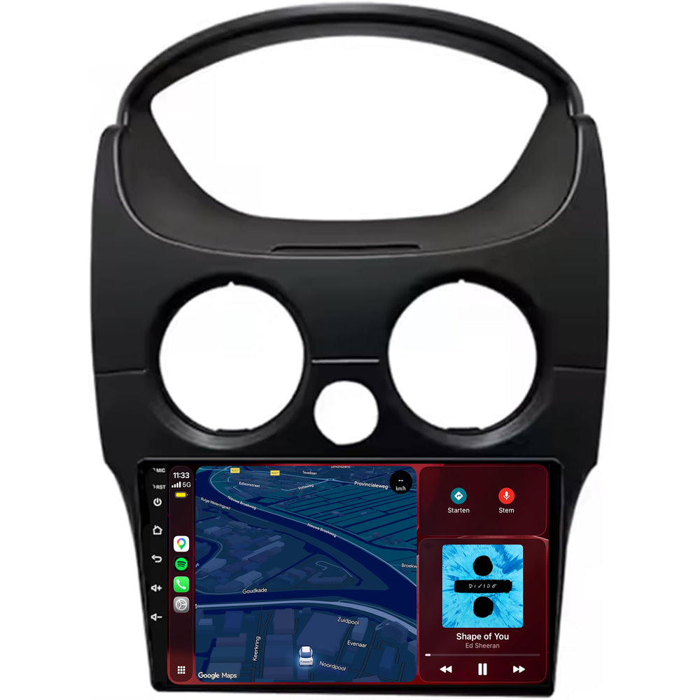 Radio do Chevroleta Matiza z CarPlay i Android Auto | 2005–2011 | 9 cali | Android 15 | CTX-7305