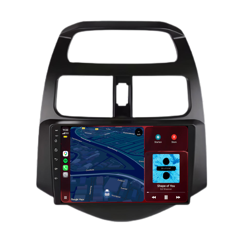 Chevrolet Spark | Android 15 | 9 inch Autoradio | 2009 t/m 2015 | CarPlay & Android Auto