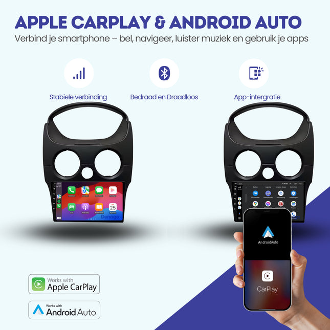 Radio para coche Chevrolet Spark CarPlay | 2010 a 2017 | Denago DNG-A305 | 9 pulgadas | Androide 13 | CarPlay inalámbrico y Android Auto