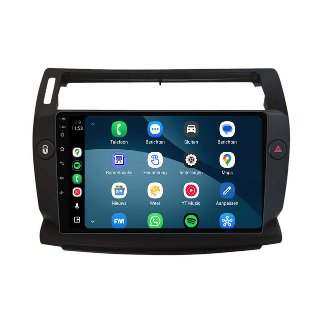 Citroën C4 CarPlay- og Android Auto-radio | 2004–2010 | 9 tommer | Android 15 | CTX-7318