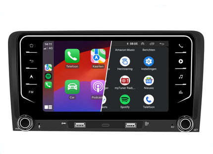 Audi A3 CarPlay Autoradio | Android 13 | 2GB + 64GB | 2004 t/m 2013 | Android Auto