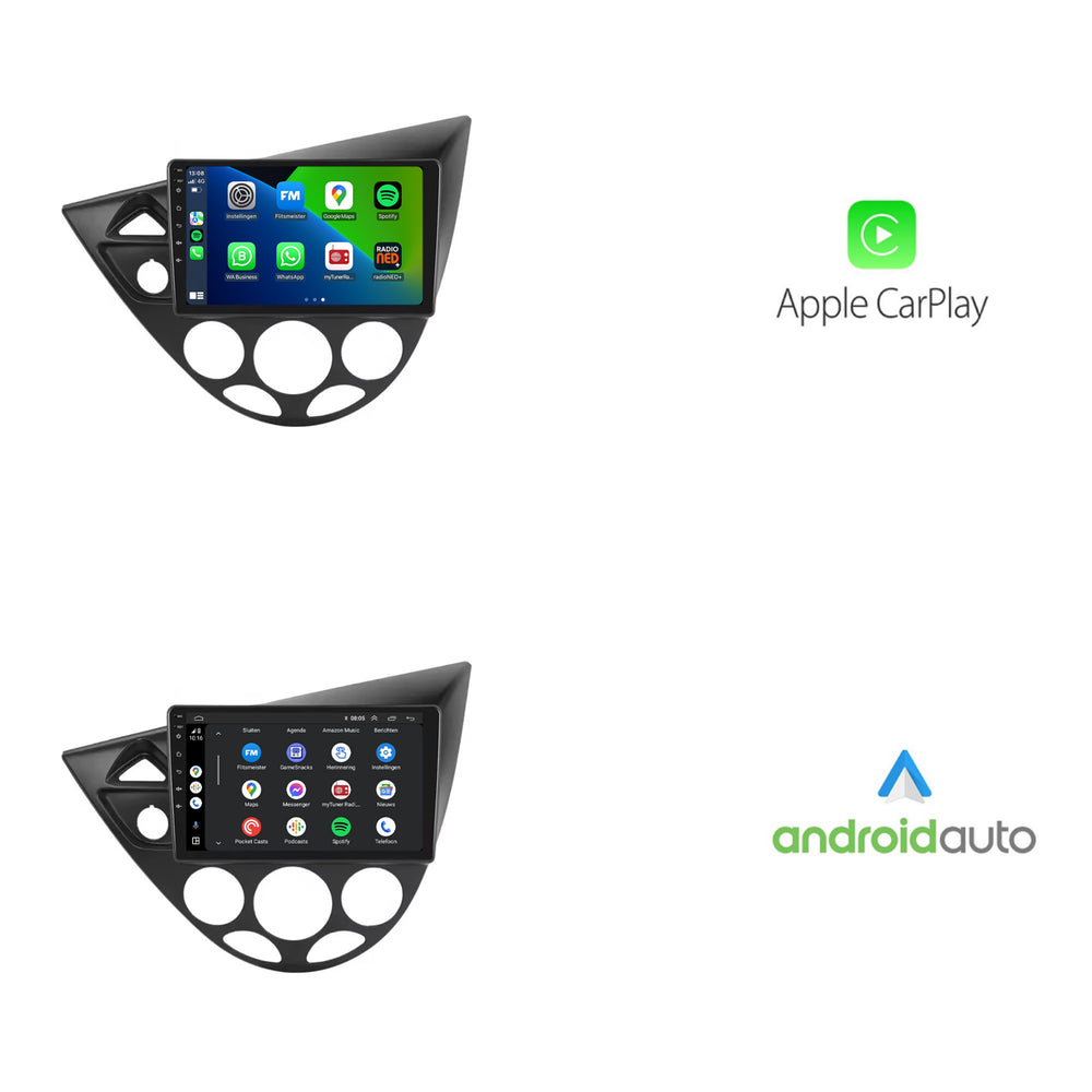 Ford Enfoque | Fiesta | Radio de coche Android 13 | 1995 a 2004 | carplay