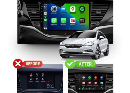 Opel Astra | Astra K | Astra Turbo | Android 13 | Autoradio | 2016 t/m 2021 | Carplay & Android Auto