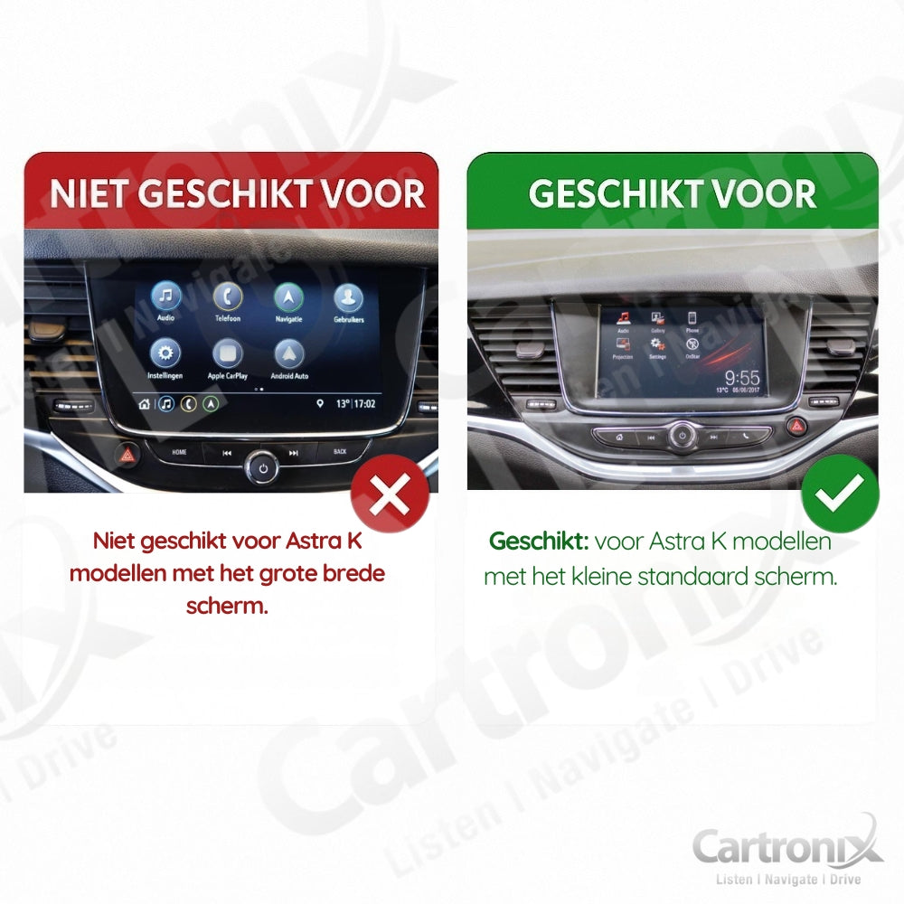 Opel Astra K CarPlay Autoradio | Android 13 | 2GB + 32GB | 2015 t/m 2021 | Android Auto & Apple CarPlay