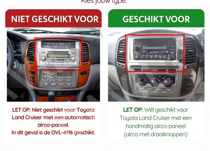 Land Cruiser LC100 | Android 13 | Autoradio | 2005 t/m 2007 | CarPlay & Android Auto