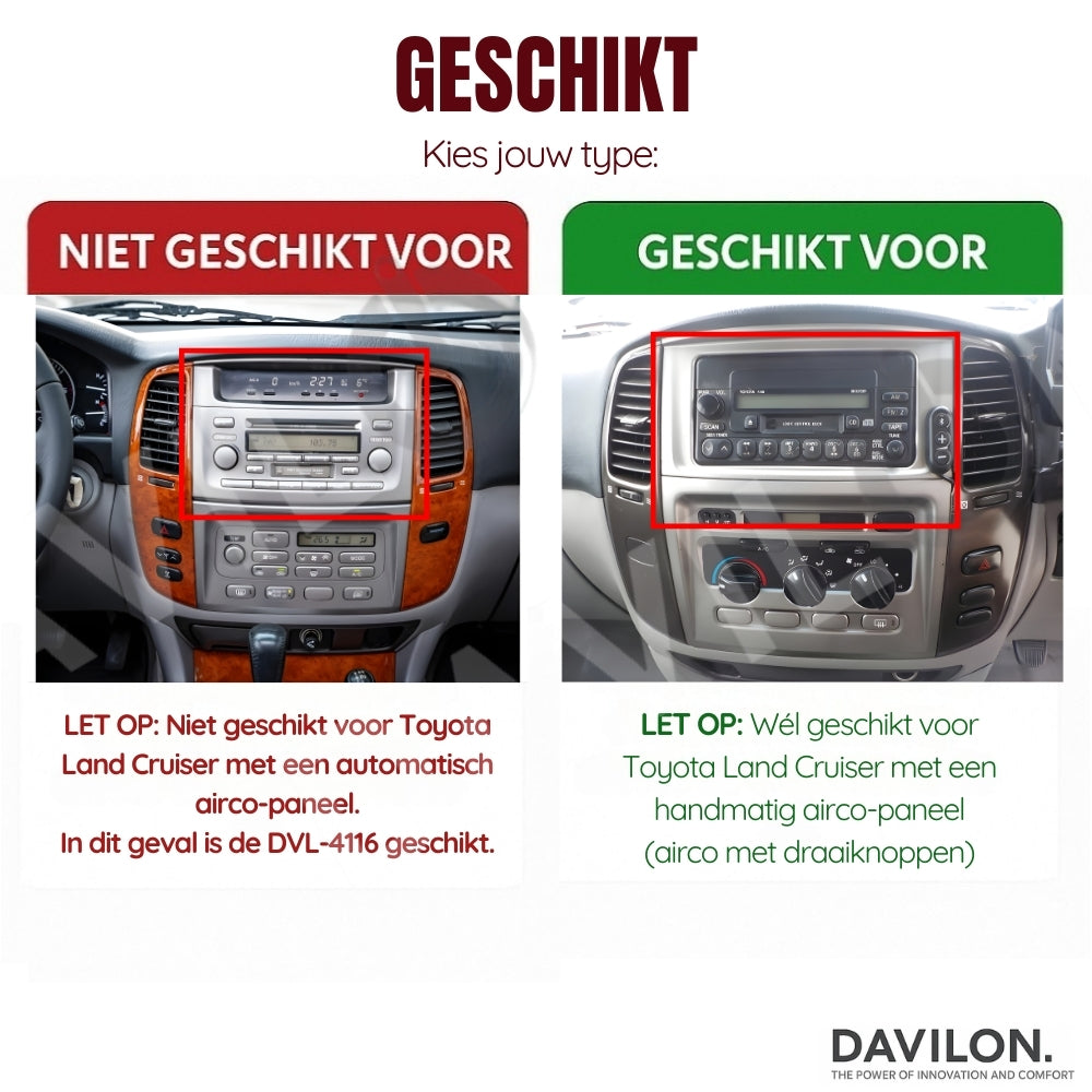 Land Cruiser LC100 | Android 13 | Autoradio | 2005 t/m 2007 | CarPlay & Android Auto
