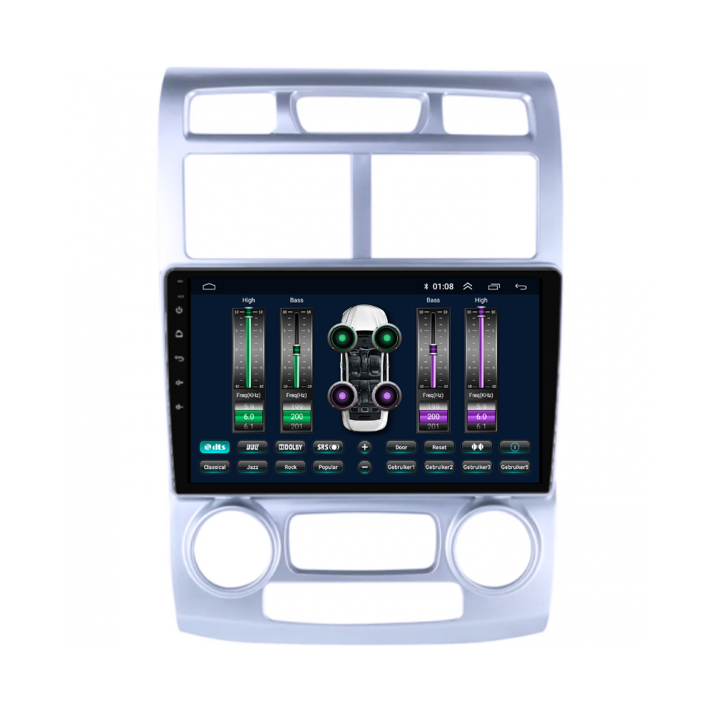 Kia Sportage CarPlay Autoradio | 2004 t/m 2010 | Zilver