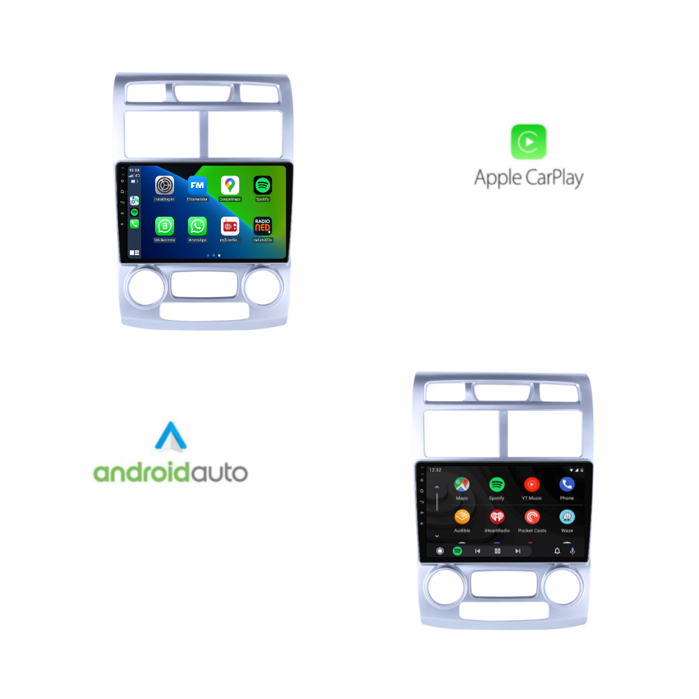 Kia Sportage CarPlay Autoradio | 2004 t/m 2010 | Zilver