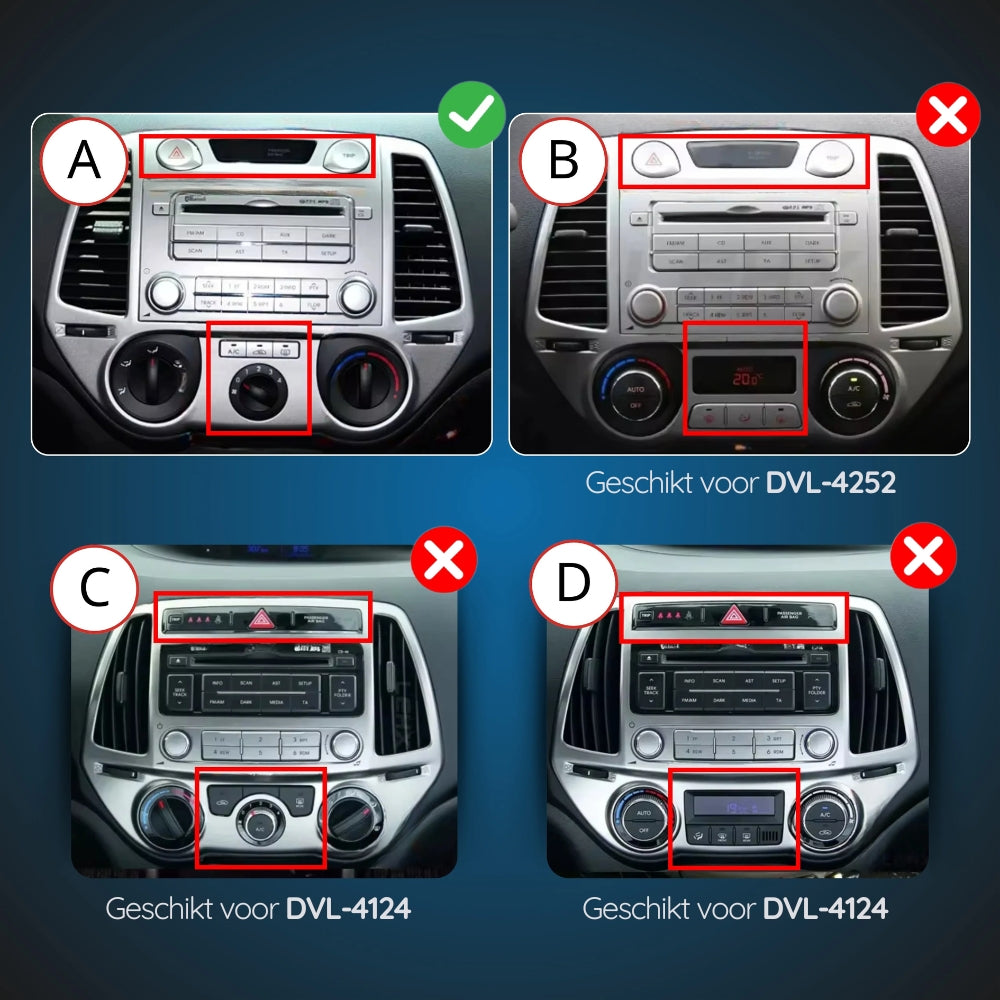 Hyundai I20 | 2008 a 2014 | Androide 13 | Apple Carplay inalámbrico y Android automático