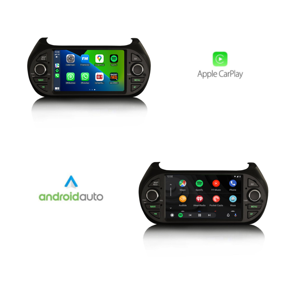 Fiat Fiorino | CarPlay & Android Auto | autoradio | 2003 t/m 2008 | Android 13 | 2+32GB