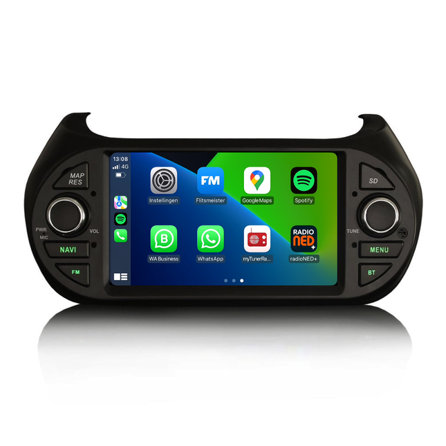 Fiat Fiorino | CarPlay & Android Auto | autoradio | 2003 t/m 2008 | Android 13 | 2+32GB