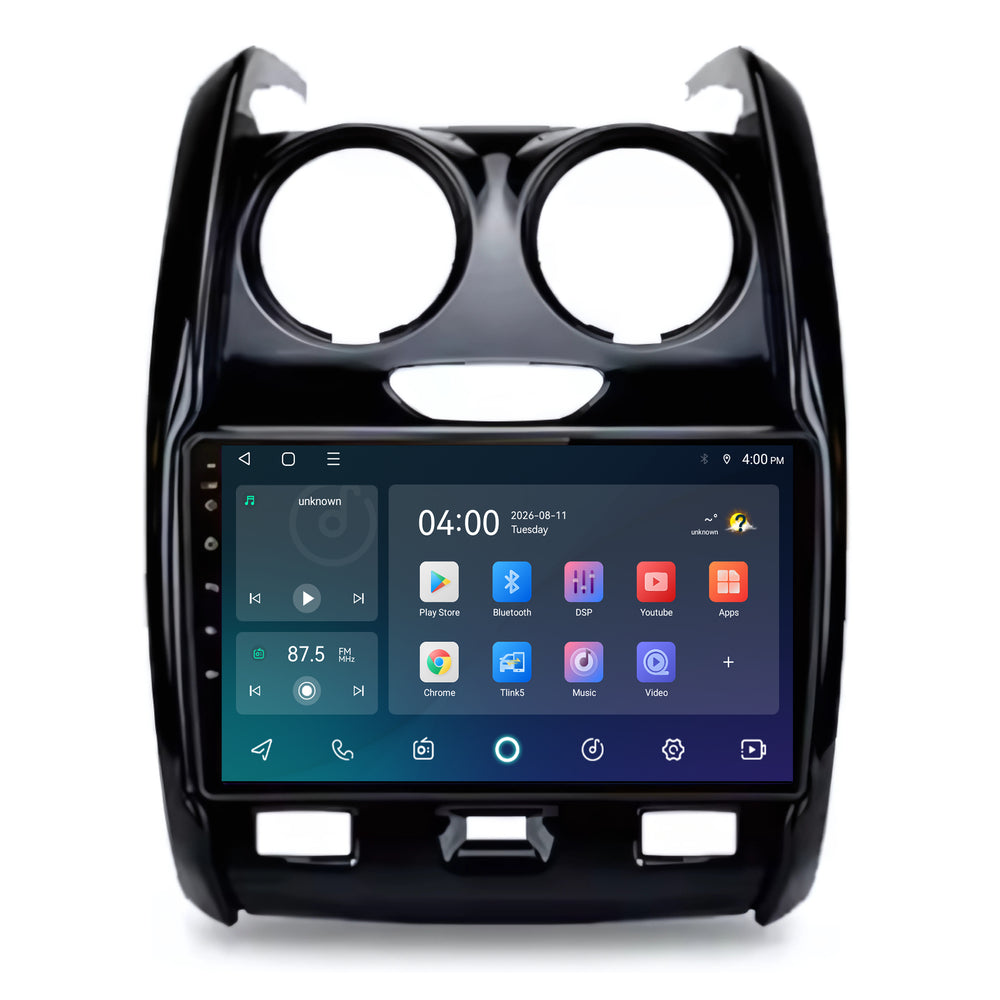 Dacia Duster | Android 15 | 9 inch Autoradio | 2013 t/m 2017 | CarPlay & Android Auto