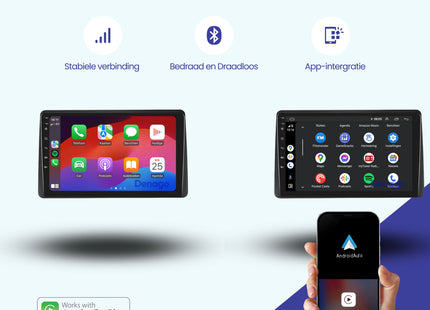 Dacia Duster CarPlay autoradio | 2021 t/m 2024 | Denago DNG-A354 | 9 inch | Android 13 | Draadloos CarPlay & Android Auto