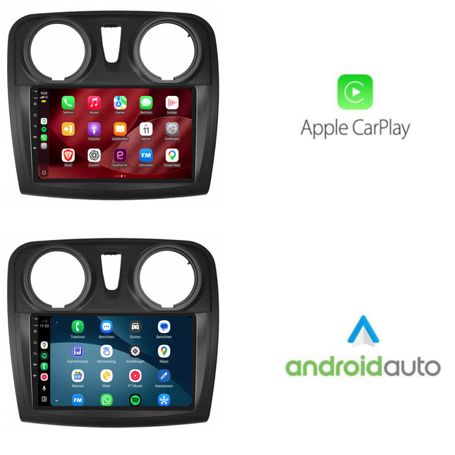 راديو Dacia Sandero مع CarPlay وAndroid Auto | من 2013 إلى 2020 | 9 بوصات | Android 15 | CTX-7153