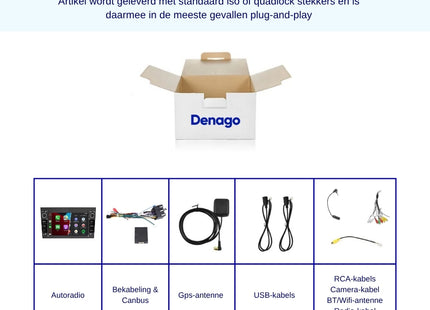 Denago | Opel Autoradio Grijs met navigatie | 6+128GB | Android 15