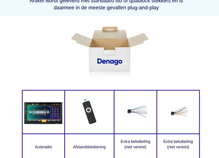 Denago DNG-88S | 2-DIN autoradio met Bluetooth | Touchscreen