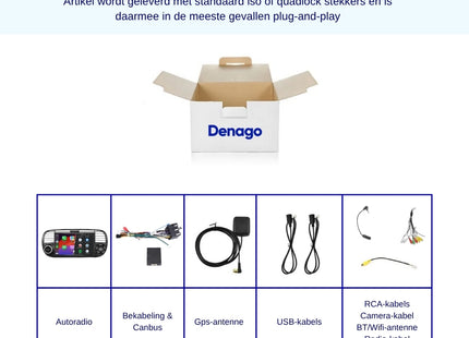 CarPlay voor Fiat 500 | 2007 t/m 2015 | Android Auto | 2+64 GB | Android 11