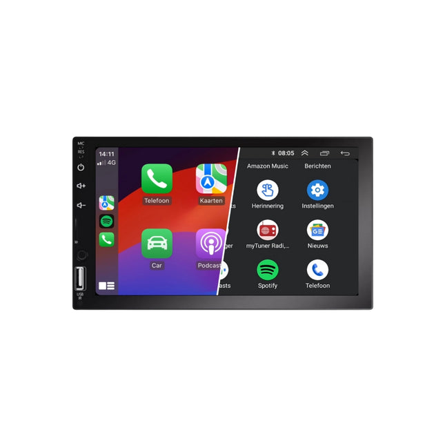 2 Din autoradio CarPlay draadloos - Android 10