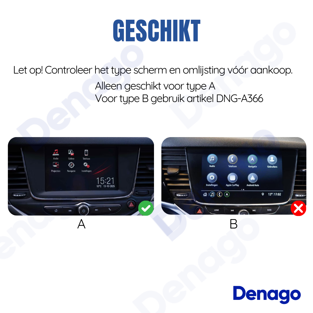 Radio de coche Opel Astra K CarPlay | 2015 a 2021 | Denago DNG-A332 | 9 pulgadas | Androide 13 | CarPlay inalámbrico y Android Auto
