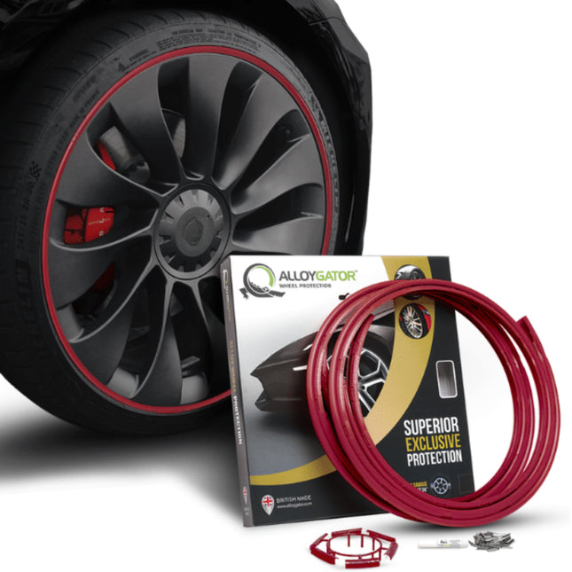 Alloygator Velgbescherming |Donker rood| Stoeprand bescherming | Exclusive (12-24'' inch)