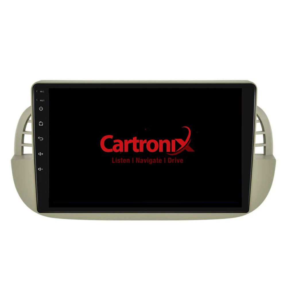 Fiat 500 | Android 15 | 9 inch Autoradio | 2007 t/m 2015 | CarPlay & Android Auto | Beige